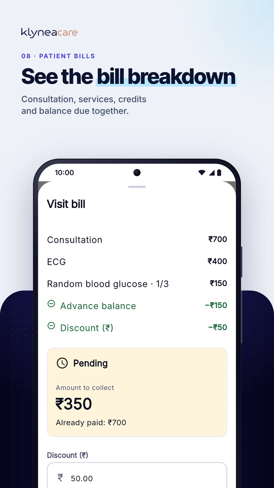 Klynea Care — బిల్లు వివరాలు చూడండి